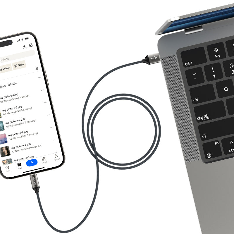 Recci RS35C USB-A to Type-C Örgü Tasarımlı Hızlı Şarj Özellikli Data ve Şarj Kablosu 1M Gri