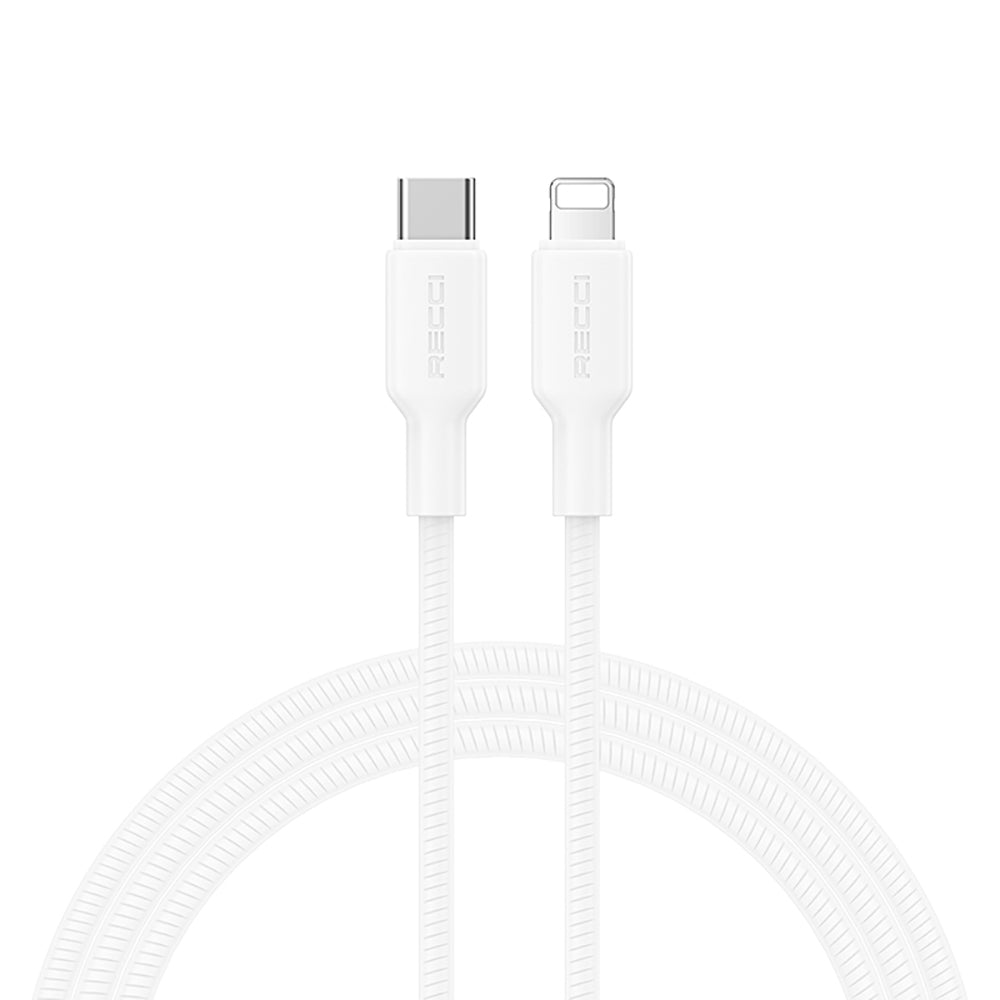Recci RS46CL Type-C to Lightning PD 30W Hızlı Şarj Özellikli Data ve Şarj Kablosu 1.2M Beyaz