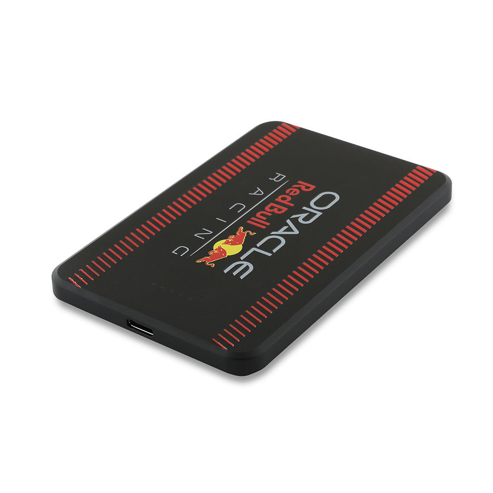 Redbull Orijinal Lisanslı M-safe Şarj Özellikli Dijital LED Göstergeli Kırmızı Şeritli Powerbank 5000mAh 15W Siyah