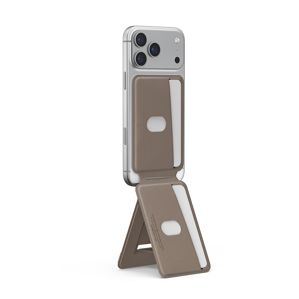 Skinarma Axis Serisi Foldable Stand Özellikli Deri Tasarımlı Kartlık Haki