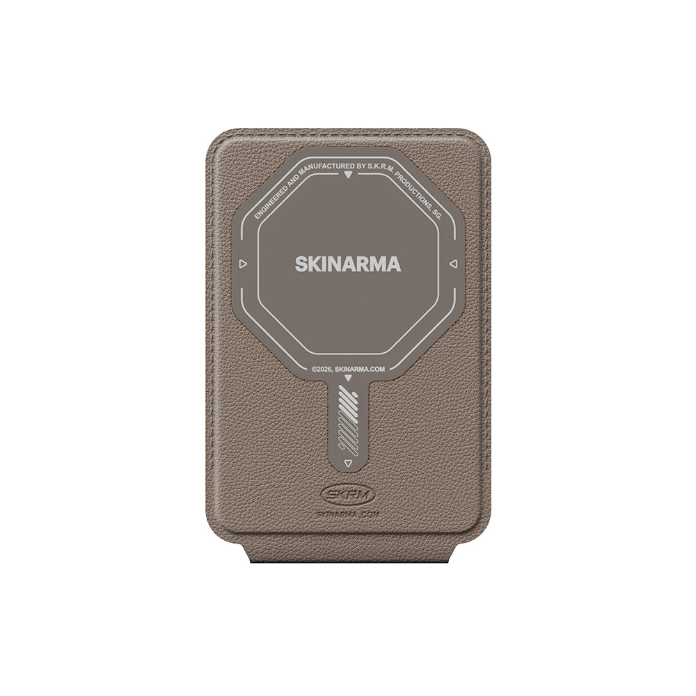 Skinarma Axis Serisi Foldable Stand Özellikli Deri Tasarımlı Kartlık Haki