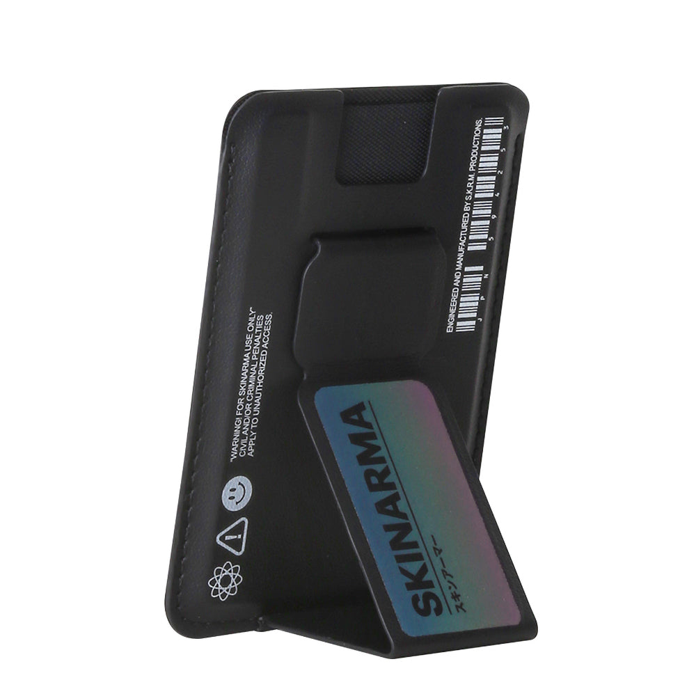 SkinArma Kado 2 Hazneli Magnetik Standlı Kartlık Siyah-Kırmızı