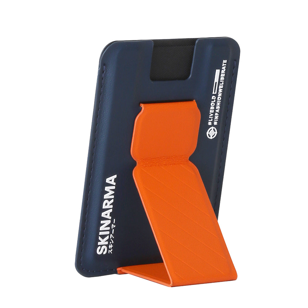 SkinArma Kado 2 Hazneli Magnetik Standlı Kartlık Siyah-Kırmızı