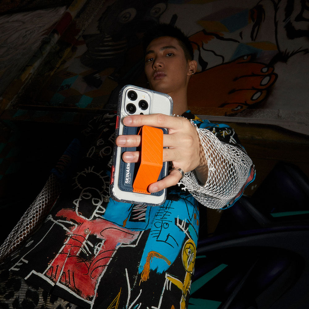 SkinArma Kado 2 Hazneli Magnetik Standlı Kartlık Mavi