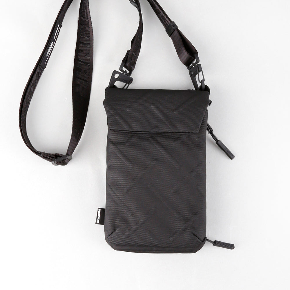 Skinarma Sling Pouch Juno Cross-Hatch Desenli Naylon Scout Boyun Askı Kayışlı Çapraz Vücut Çantası Turuncu