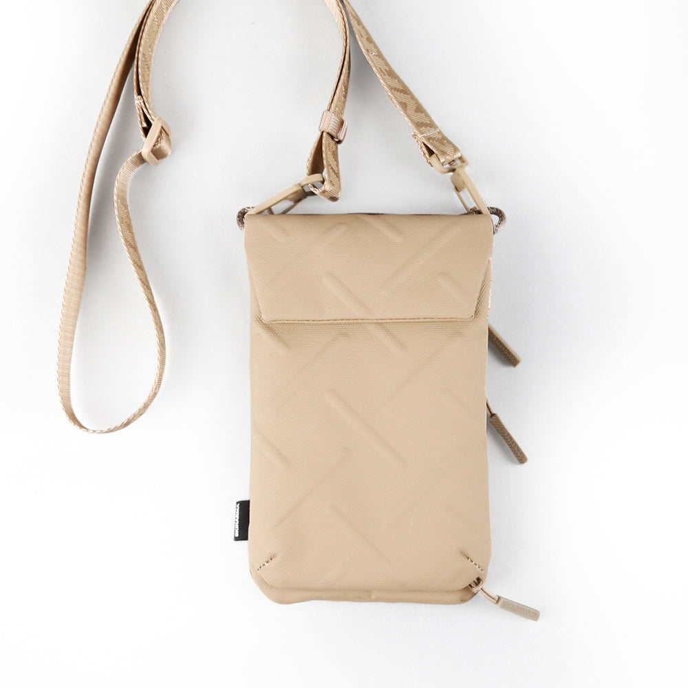 Skinarma Sling Pouch Juno Cross-Hatch Desenli Naylon Scout Boyun Askı Kayışlı Çapraz Vücut Çantası Yeşil