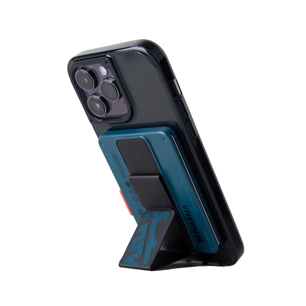 SkinArma Spunk Serisi Standlı PU Deri Kartlık Krem