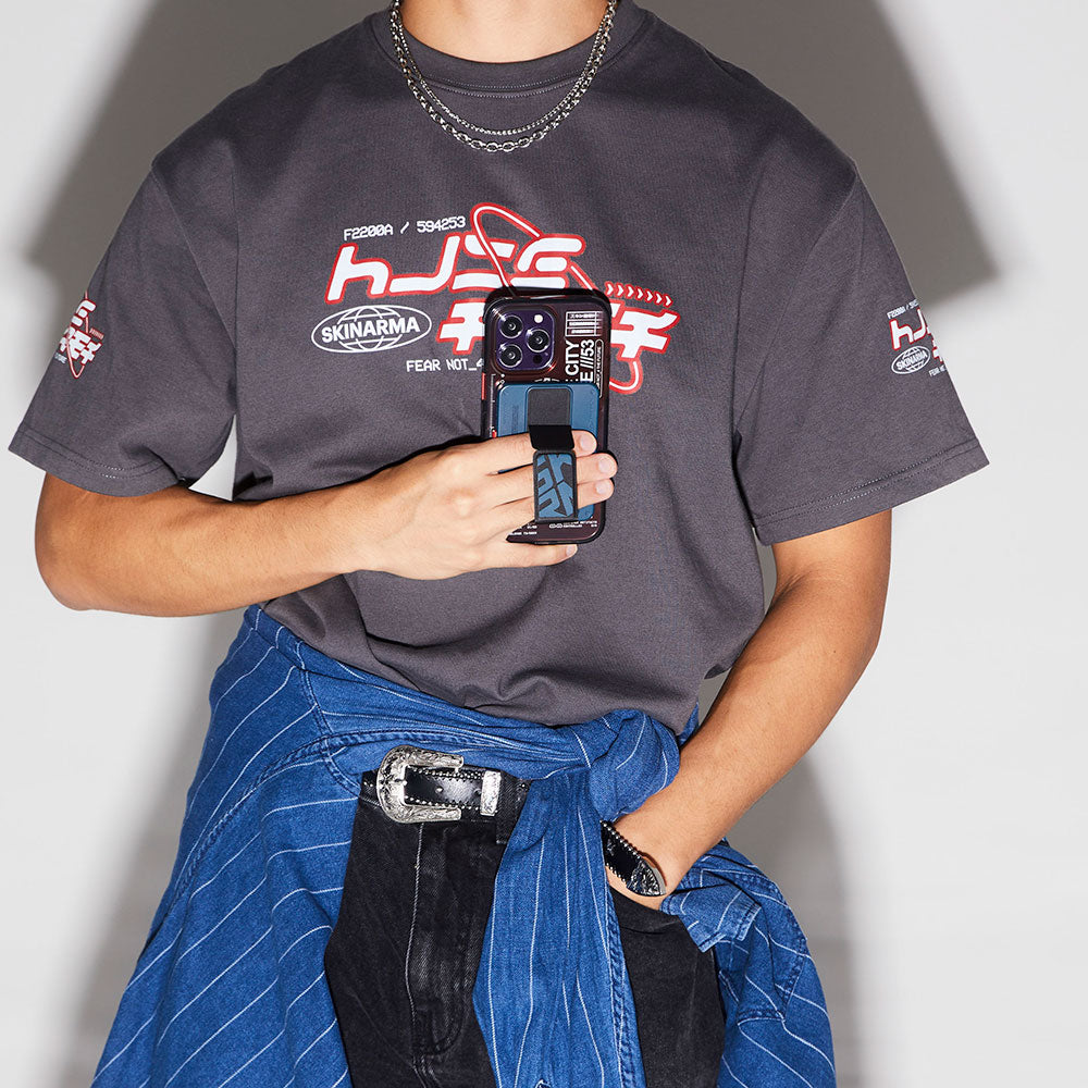 SkinArma Spunk Serisi Standlı PU Deri Kartlık Mavi