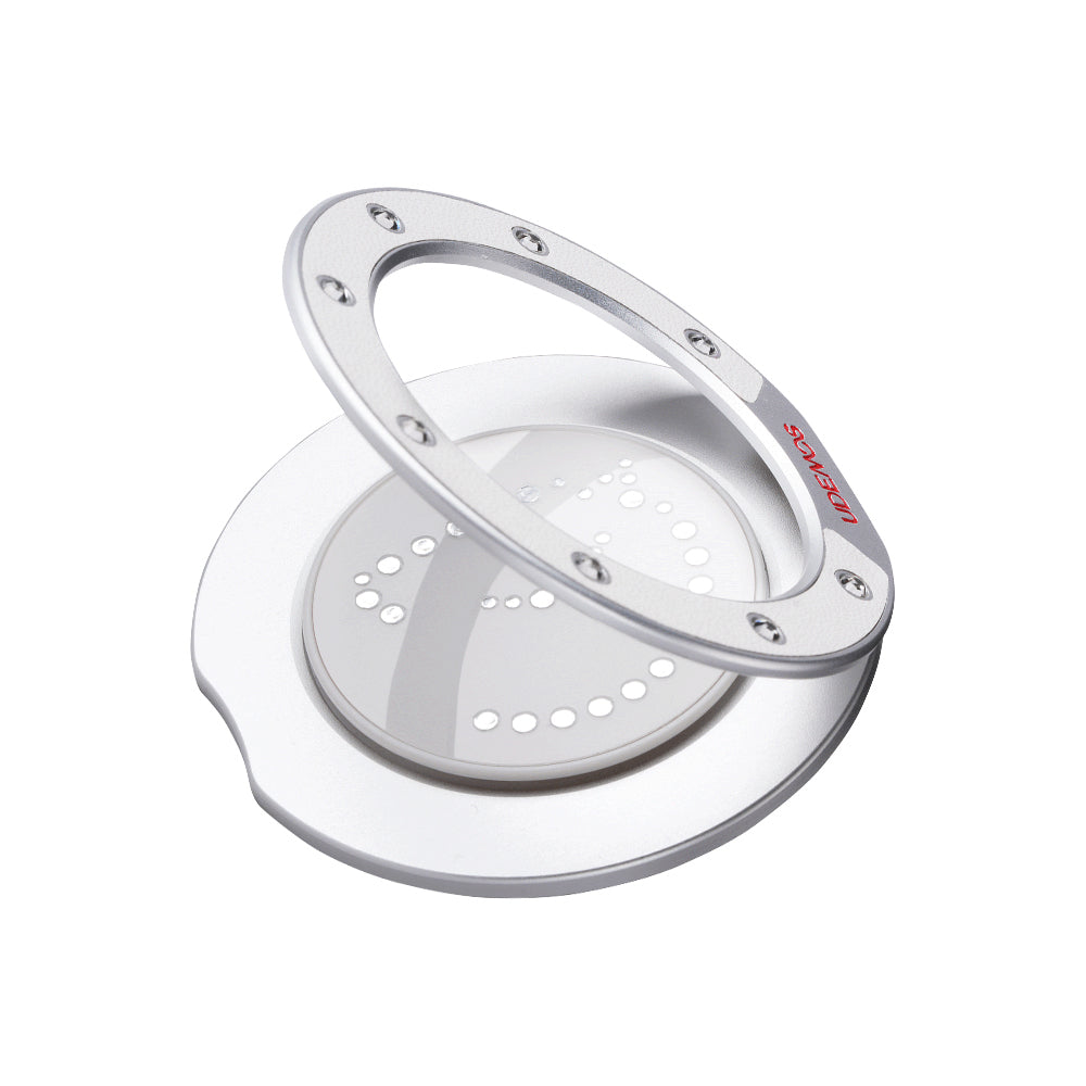 Udemos Wind Serisi FreeFlow 360 Derece Dönebilen Magnetik Ring Stand Telefon Tutucu Beyaz