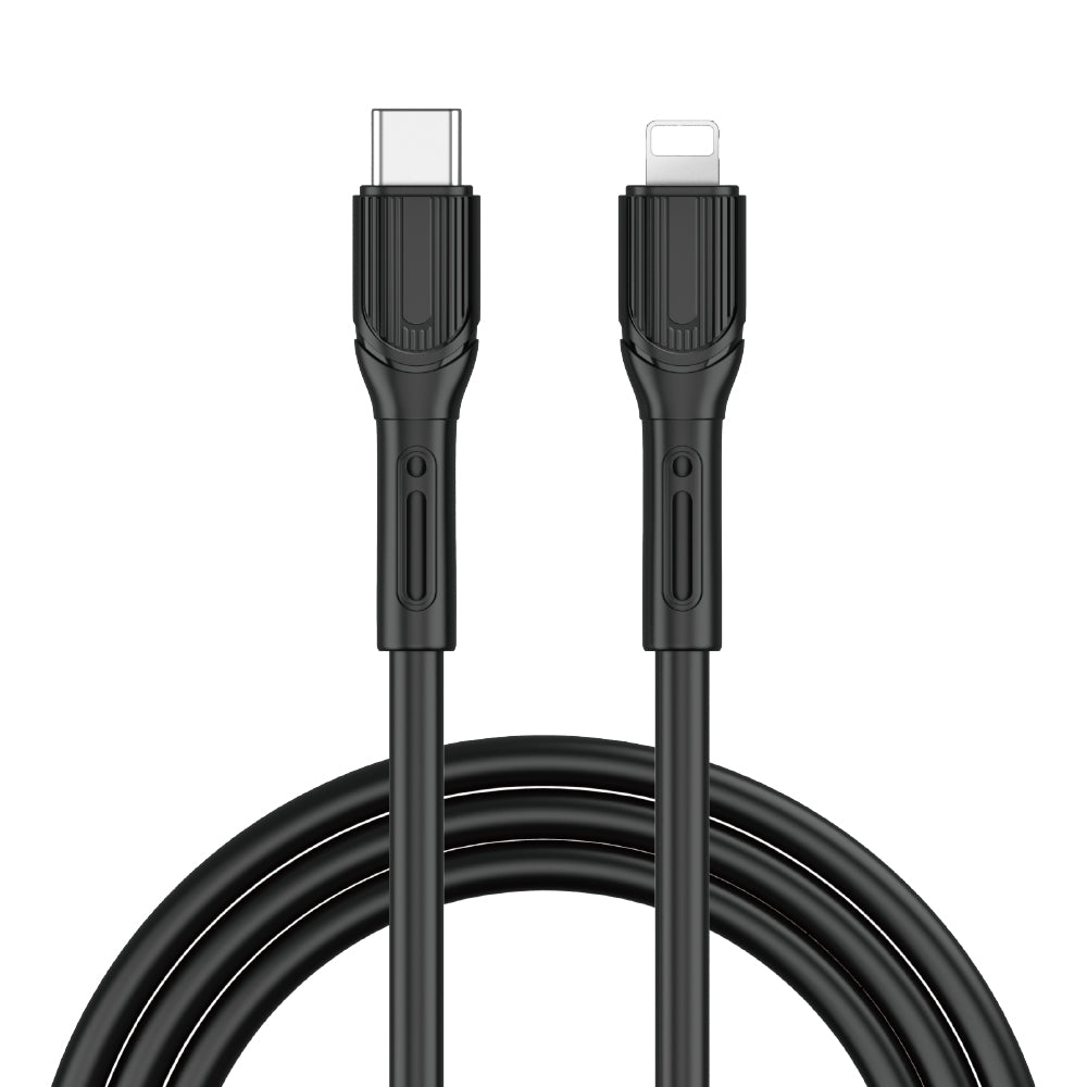 Wiwu Armor Wİ-C005 Kablo Ucu Korumalı Tasarım 20W Hızlı Şarj Özellikli Type-C to Lightning PD Kablo 1M Beyaz
