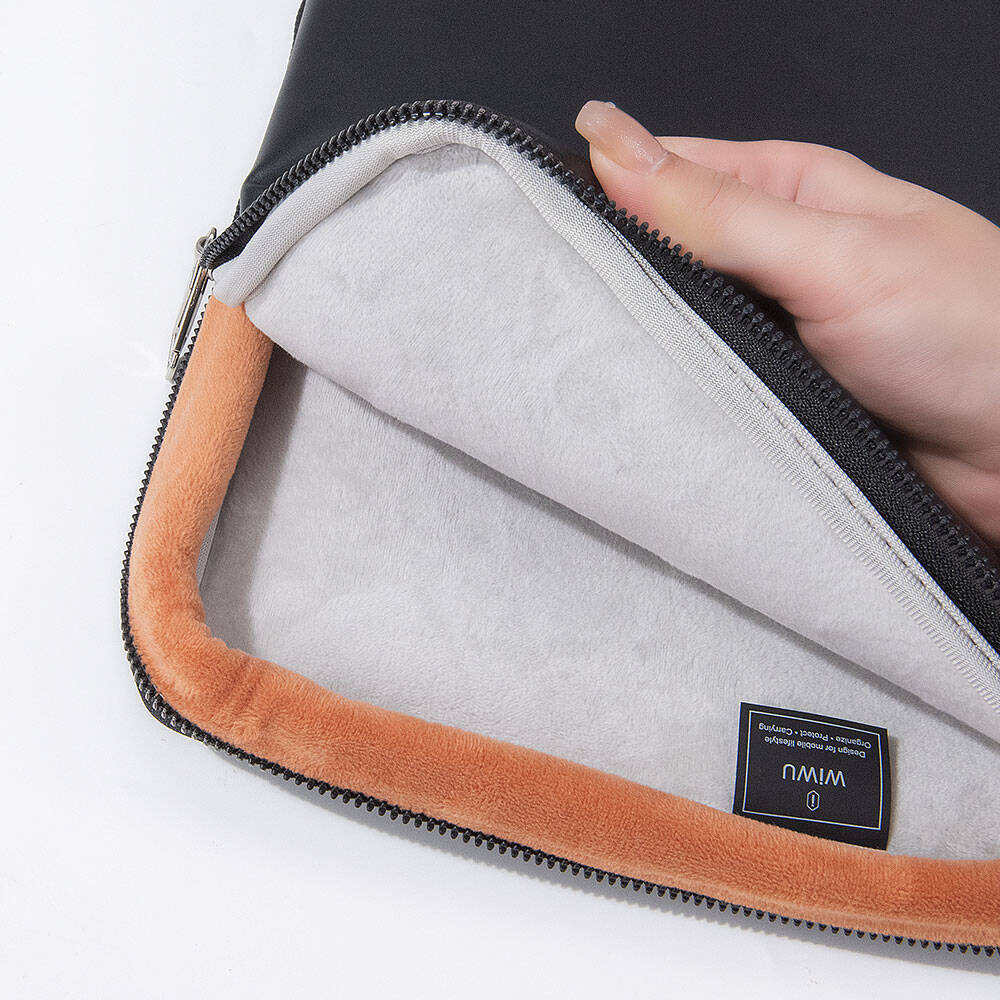 Wiwu Hali Laptop Sleeve Dupont Cordura 1680D Su Geçirmez Naylon Kumaş 16" Laptop Çantası Siyah