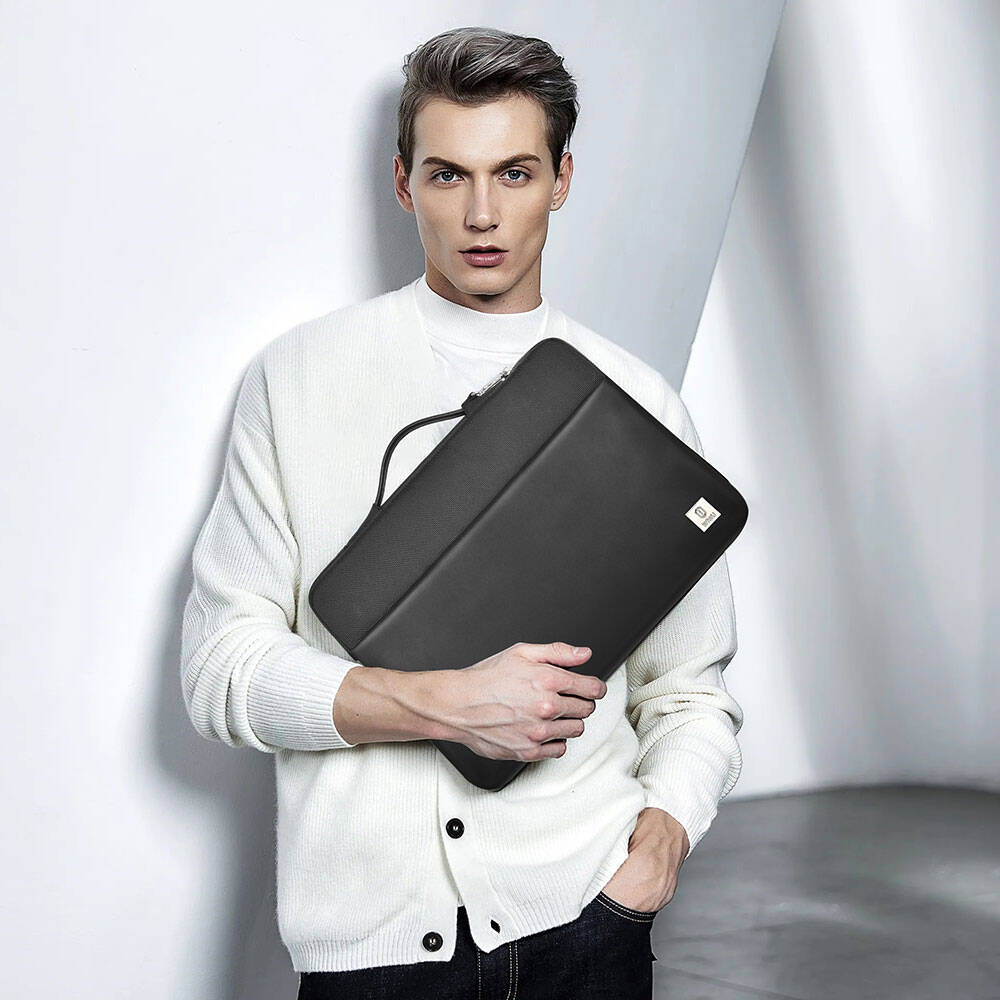 Wiwu Hali Laptop Sleeve Dupont Cordura 1680D Su Geçirmez Naylon Kumaş 16" Laptop Çantası Siyah