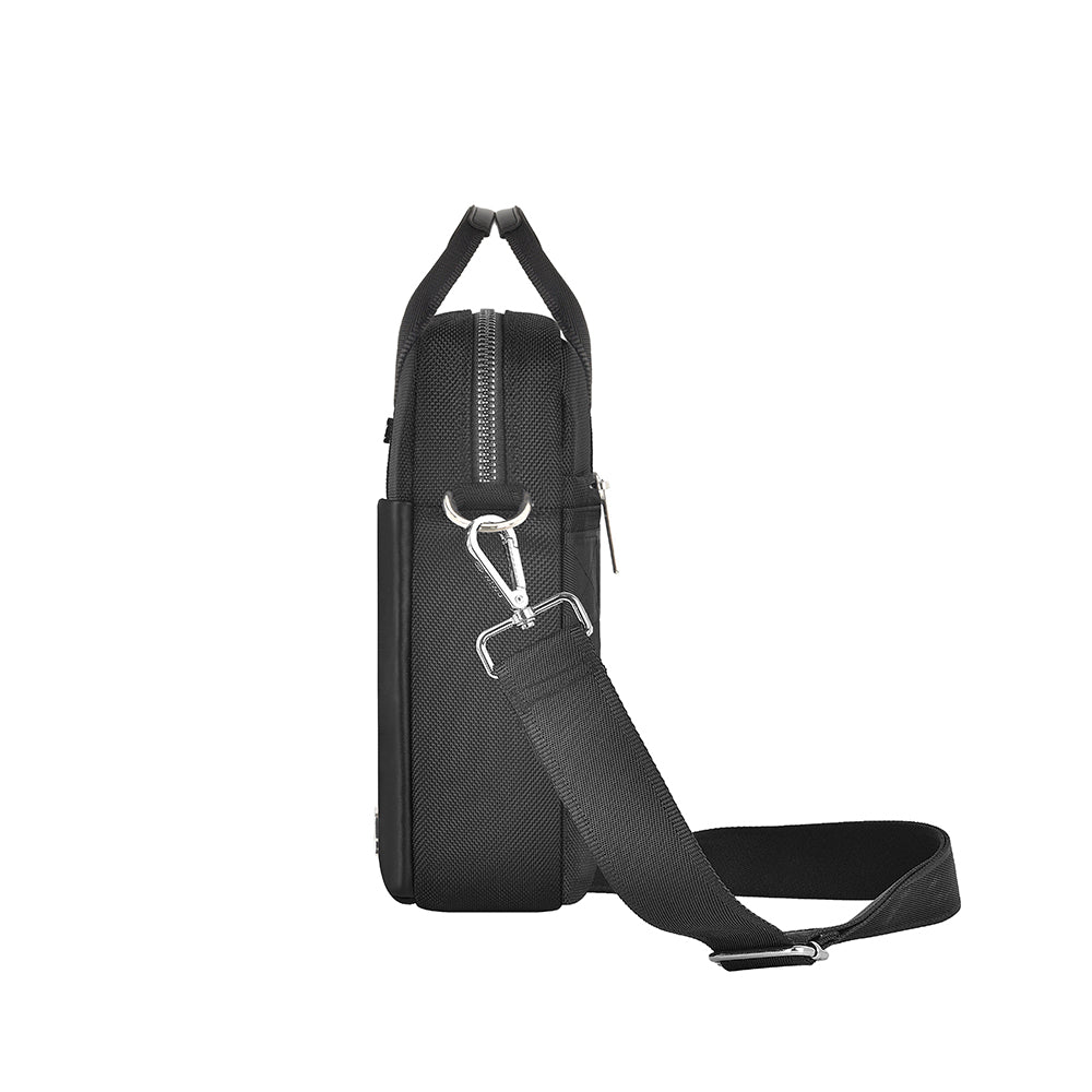 Wiwu Hali Serisi 1680D Su Geçirmez Polyester Kumaş Çapraz Vücut Askılı 14 inç Laptop Çantası Siyah