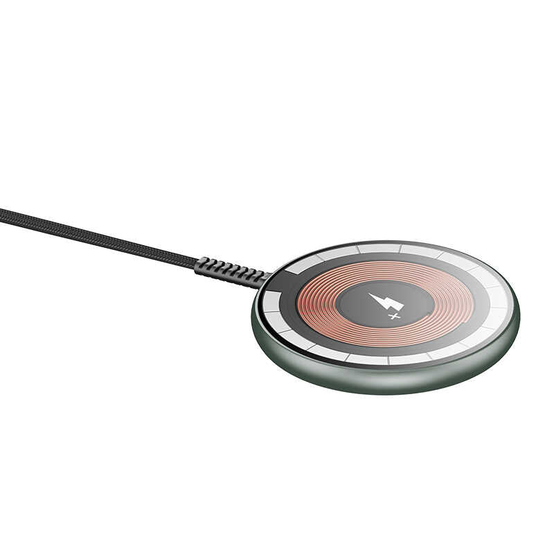 Wiwu M14 Intelligent Wireless Magnetik Şarj Ultra İnce Şeffaf 15W Android iOS Destekli Siyah