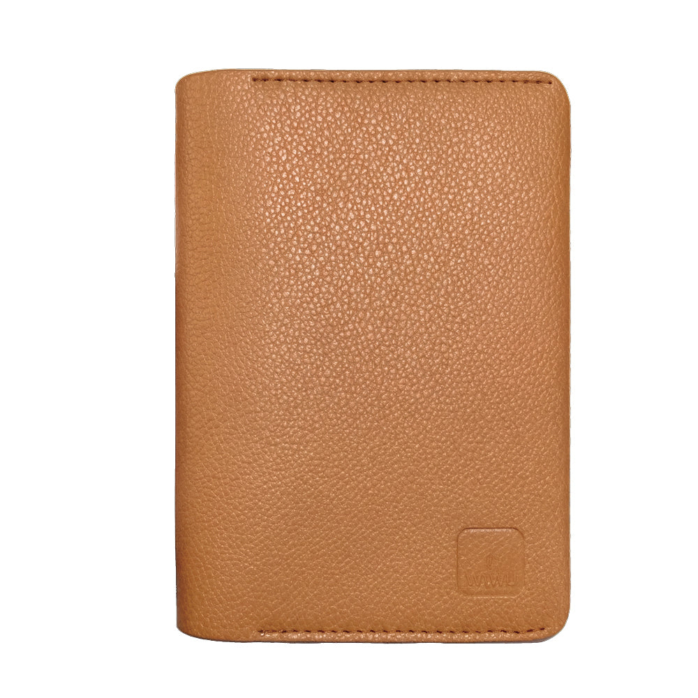 Wiwu Master Passport Wallet Pasaport RFID Özellikli Kart ve Sim Bölmeli PU Deri Cüzdan Kahverengi
