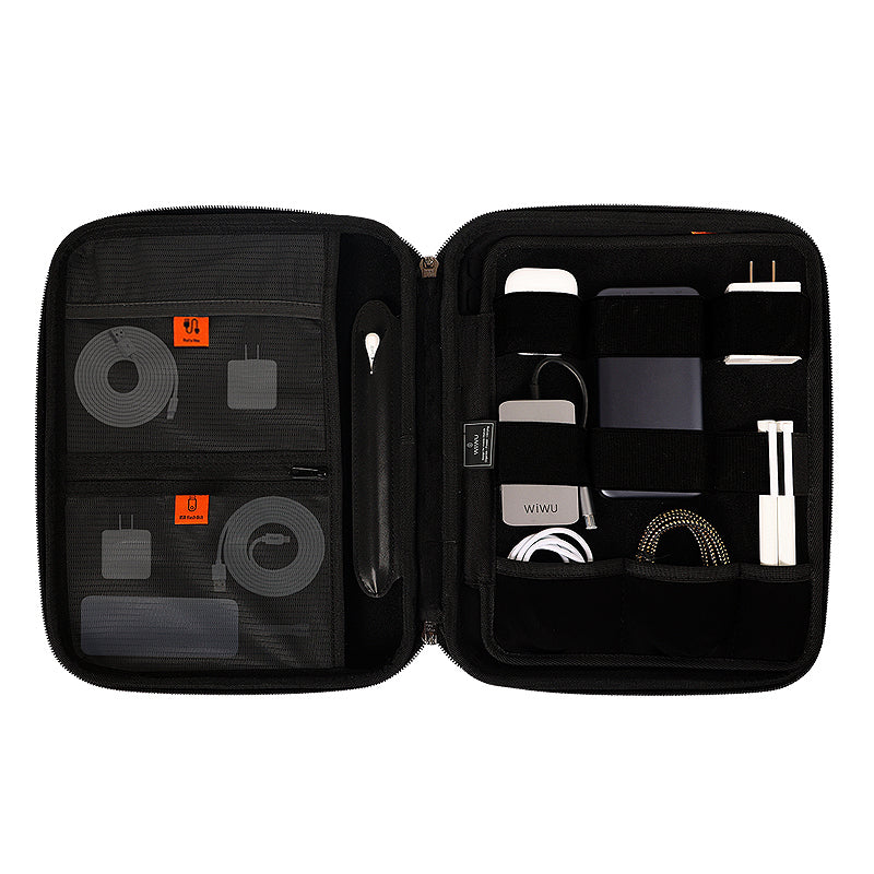 Wiwu Parallel Hardshell Serisi Darbe Emici Su Geçirmez 900D Polyester Kumaş 12.9 inç Laptop Çantası Siyah