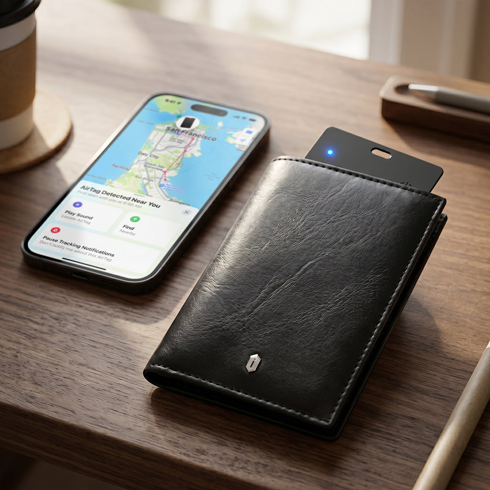 Wiwu Royal Wallet Android ve iOS Cihazlar için RFID Özellikli PU Deri Cüzdan Siyah