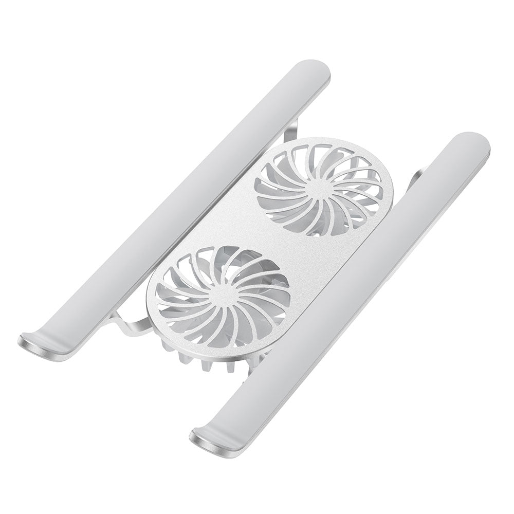 Wiwu S400 Pro Çift Fanlı Işıklı Katlanabilir Ayarlanabilir Laptop Standı 5W 3000RPM Gümüş