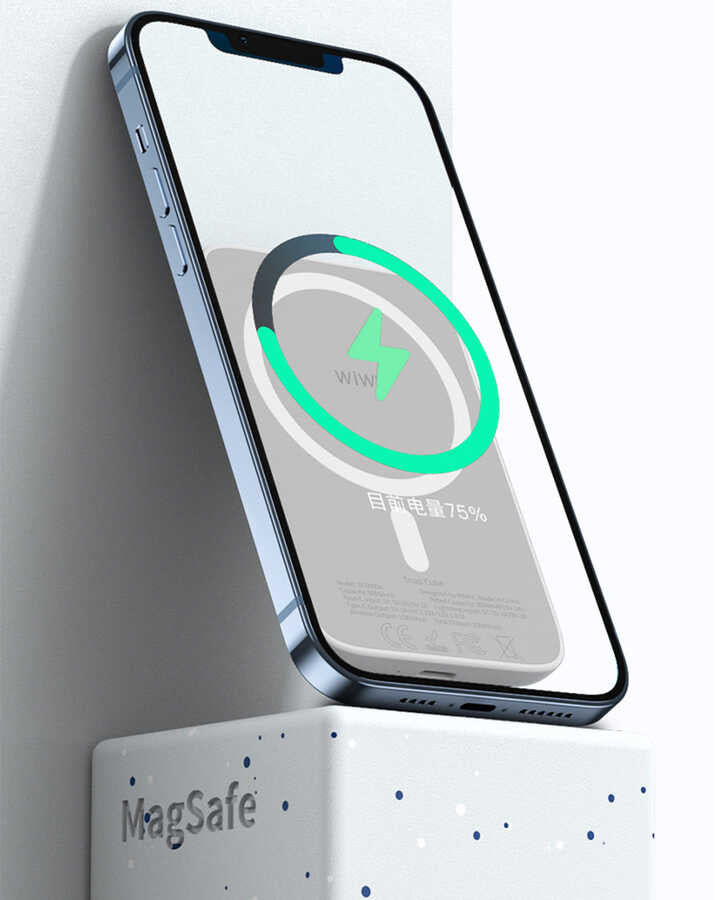 Wiwu SC5000A Magsafe Mıknatıslı Wireless Powerbank Beyaz