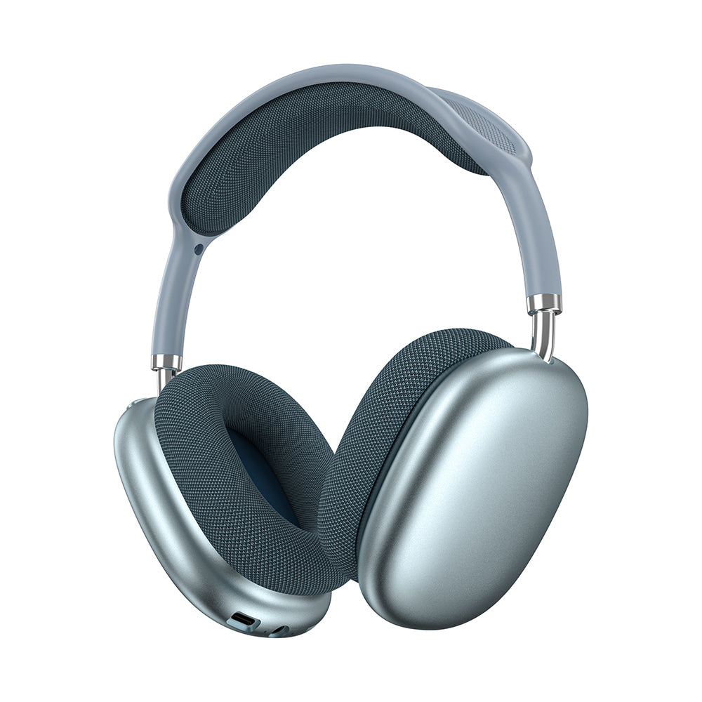 Wiwu TD-13 Airbuds Max Pure Bass Özellikli Kulak Üstü Bluetooth Kulaklık v6.0 Mavi