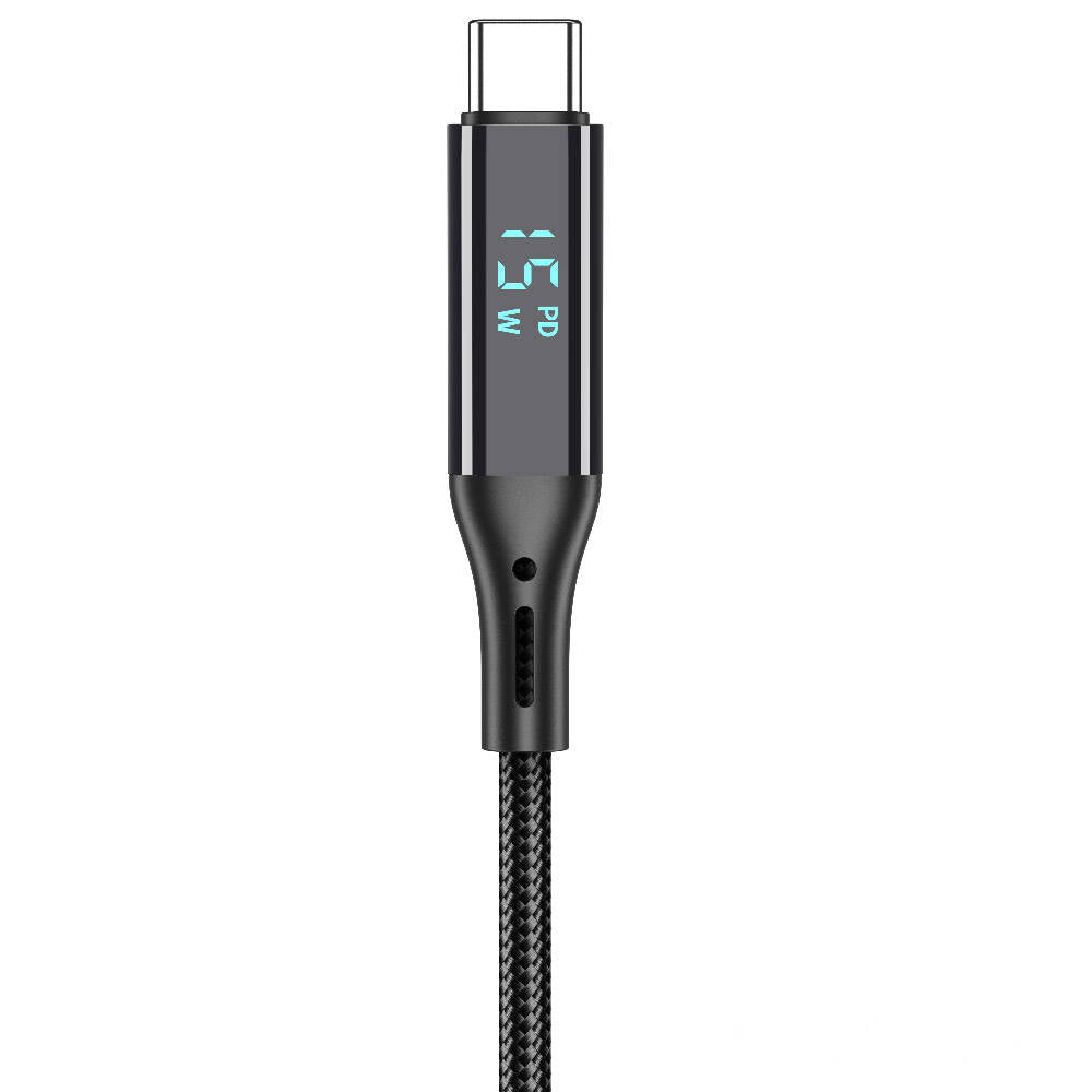 Wiwu Wi-C020 Thor Serisi 100W Hızlı Şarj Özellikli Type-C to Type-C Kablo 1.2M Gri