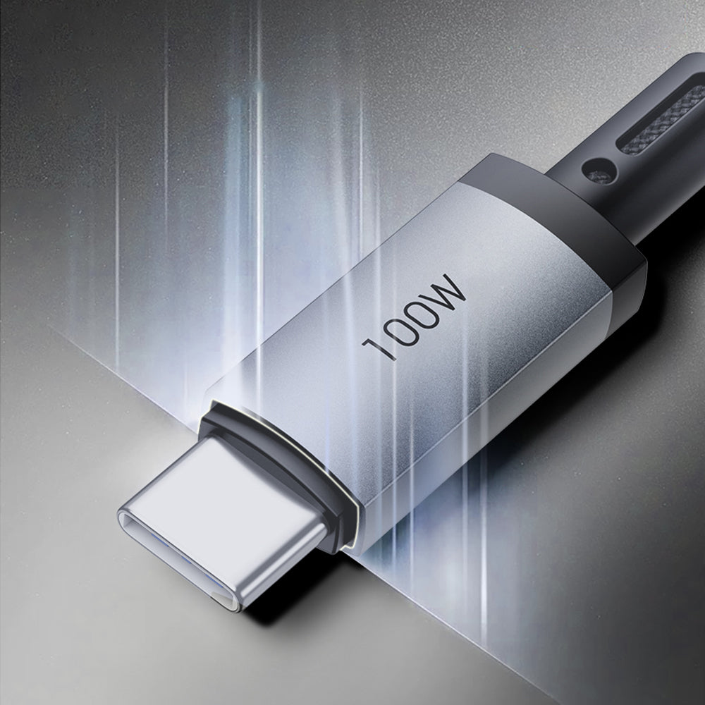 Wiwu Wi-C050 Legend Serisi 3in1 USB-A + Type-C to Lightning – Type-C – Akıllı Saat Şarj Kablosu 100W 1.2M Siyah