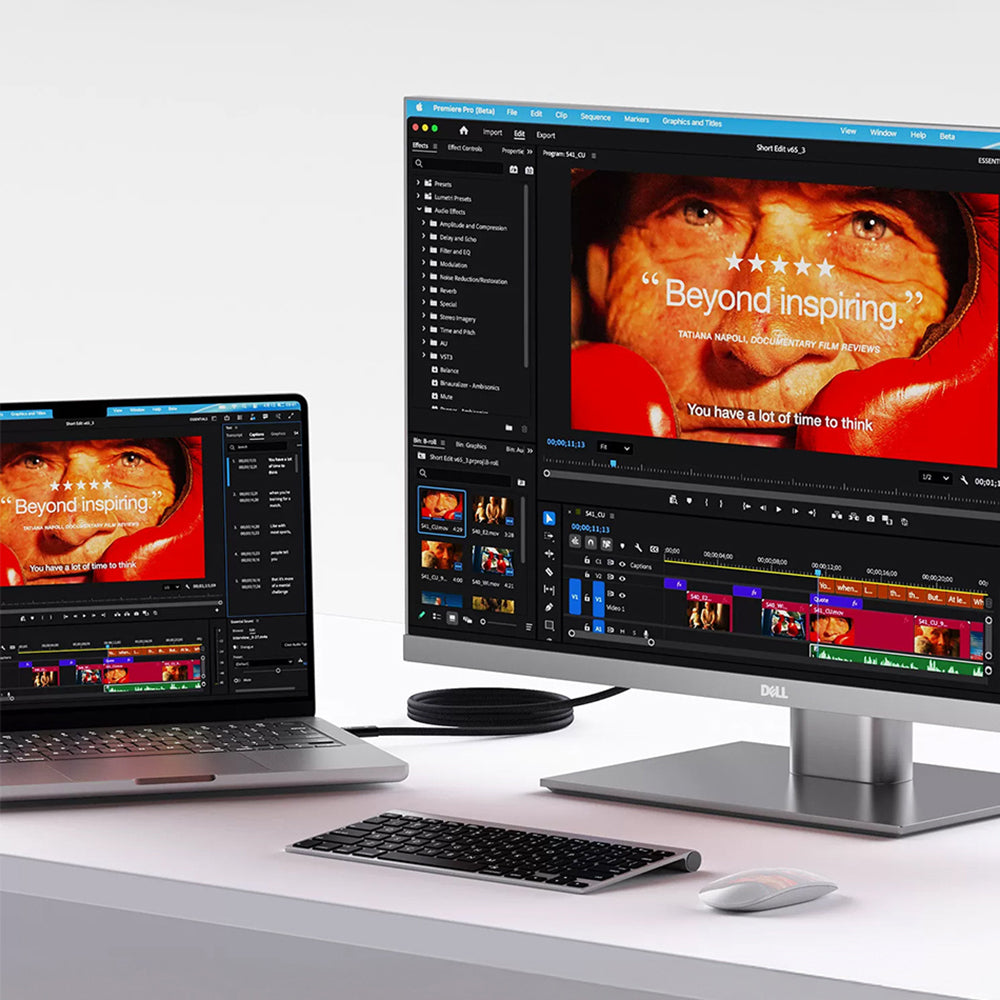 Wiwu Wi-C102 Type-C to Type-C Thunderbolt 5 Kablo 16K Ultra HD 240W 180cm Siyah