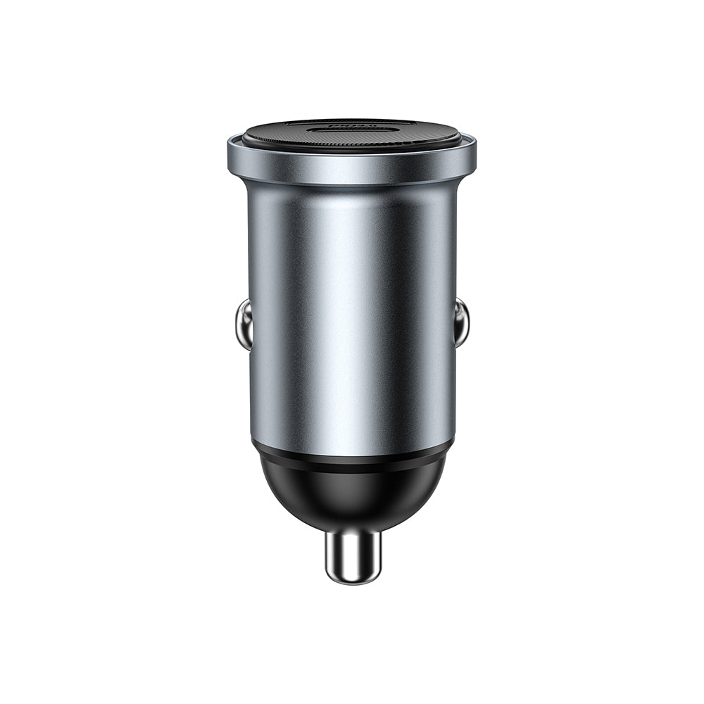 Wiwu Wi-CC030 Nano Lite Serisi Type-C + USB-A Hızlı Şarj Özellikli Akım Korumalı Araç Şarj Aleti PD ve QC3.0 35W Gri