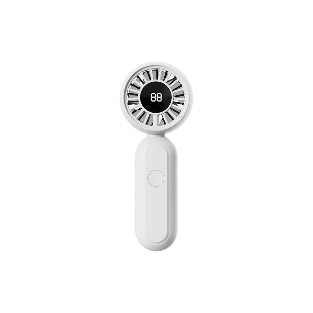Wiwu Wi-FS017 Bubble Mini Pro Serisi 3 Kademeli Dijital LED Göstergeli Katlanabilir Portatif Soğutucu El Fanı Beyaz
