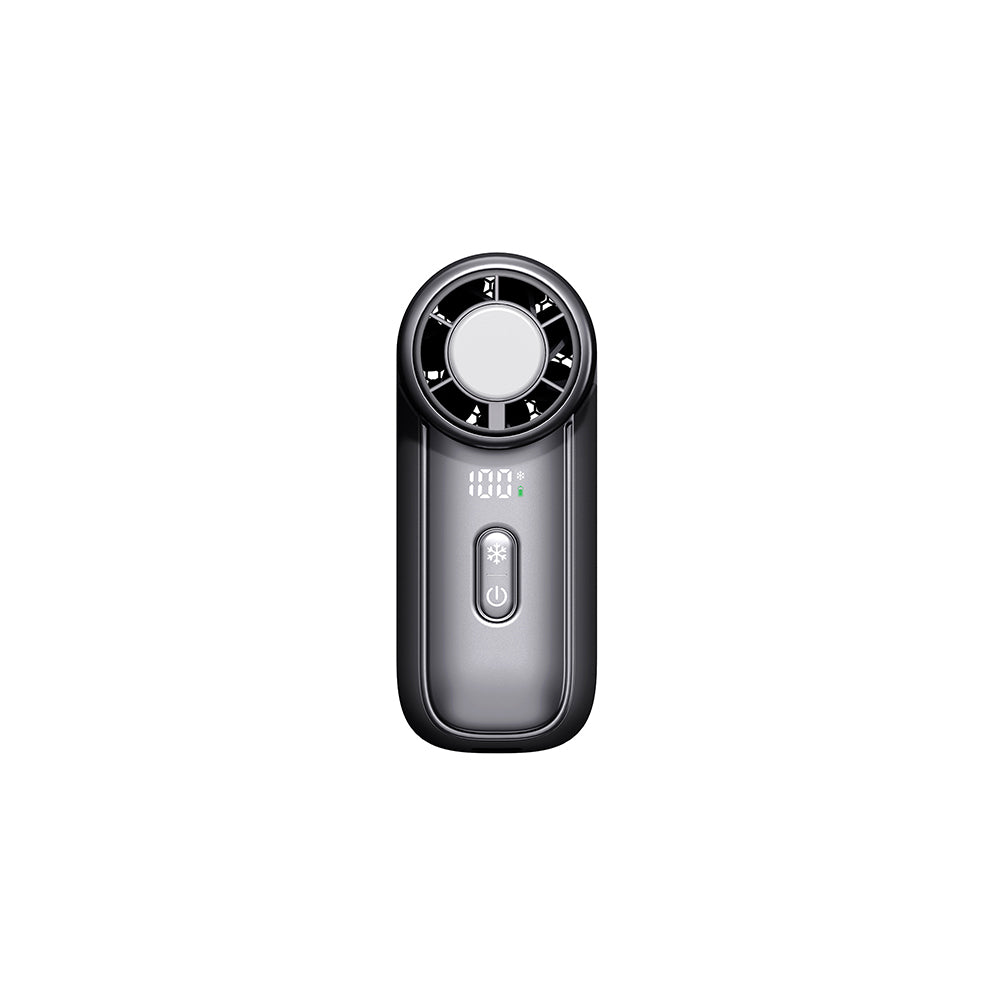 Wiwu Wi-FS018 Ice Core Mini Serisi Dijital LED Göstergeli Portatif Soğutucu El Fanı Siyah