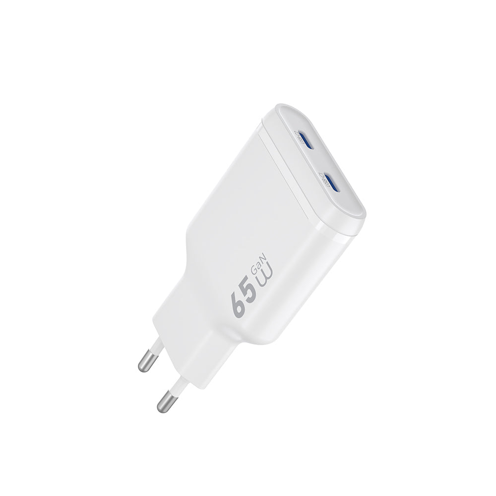 Wiwu Wi-G035 Essen Slim Serisi GaN Tech PD Hızlı Şarj Özellikli Şarj Başlığı 65W Beyaz