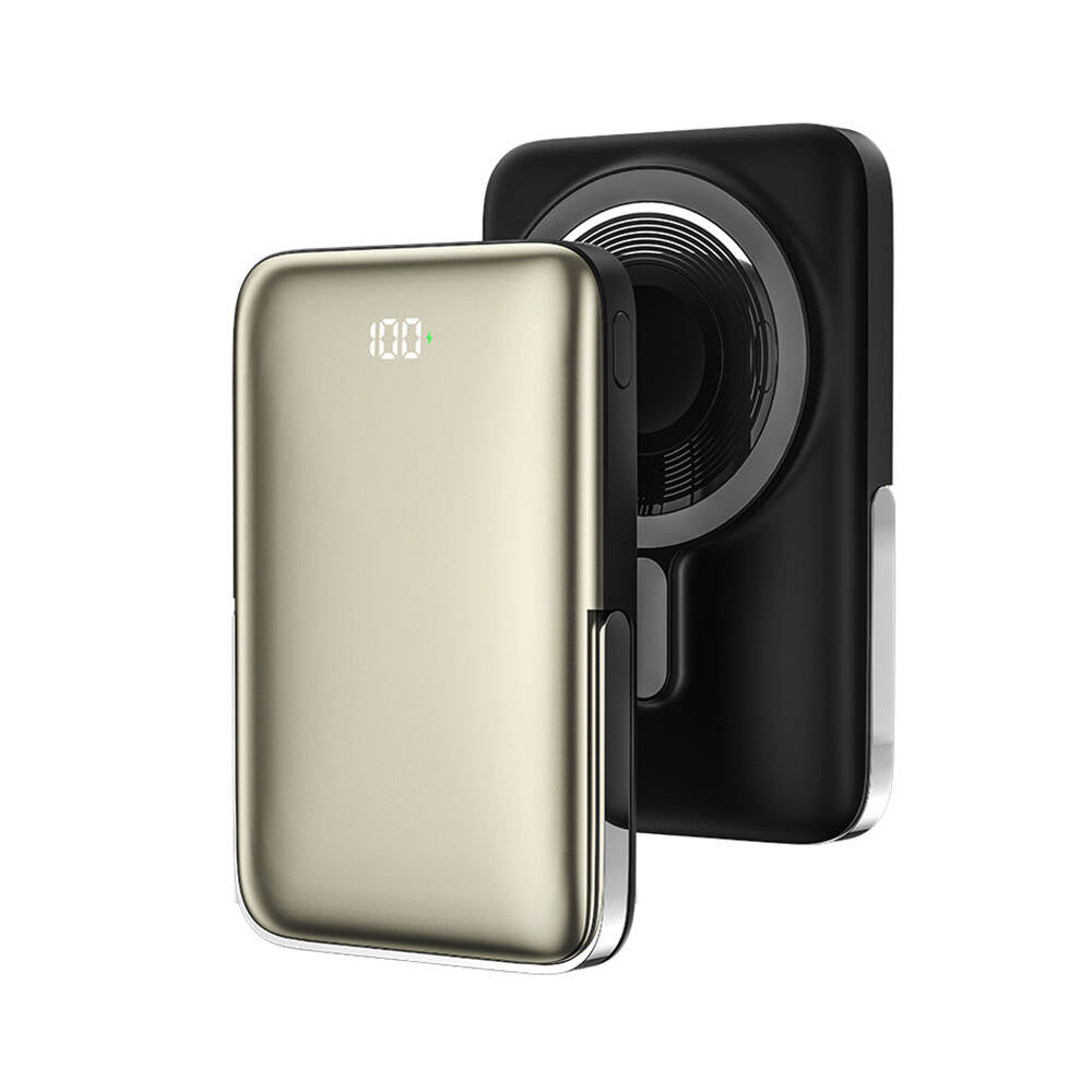 Wiwu Wi-P018 Elite Serisi Led Ekranlı Magsafe Powerbank Wireless 15W 10000mAh Siyah