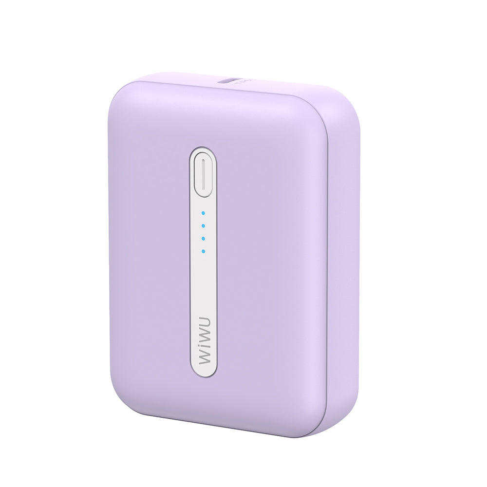 Wiwu Wi-P033 LED Işık Göstergeli Taşınabilir Mini Powerbank 10000mAh Mor