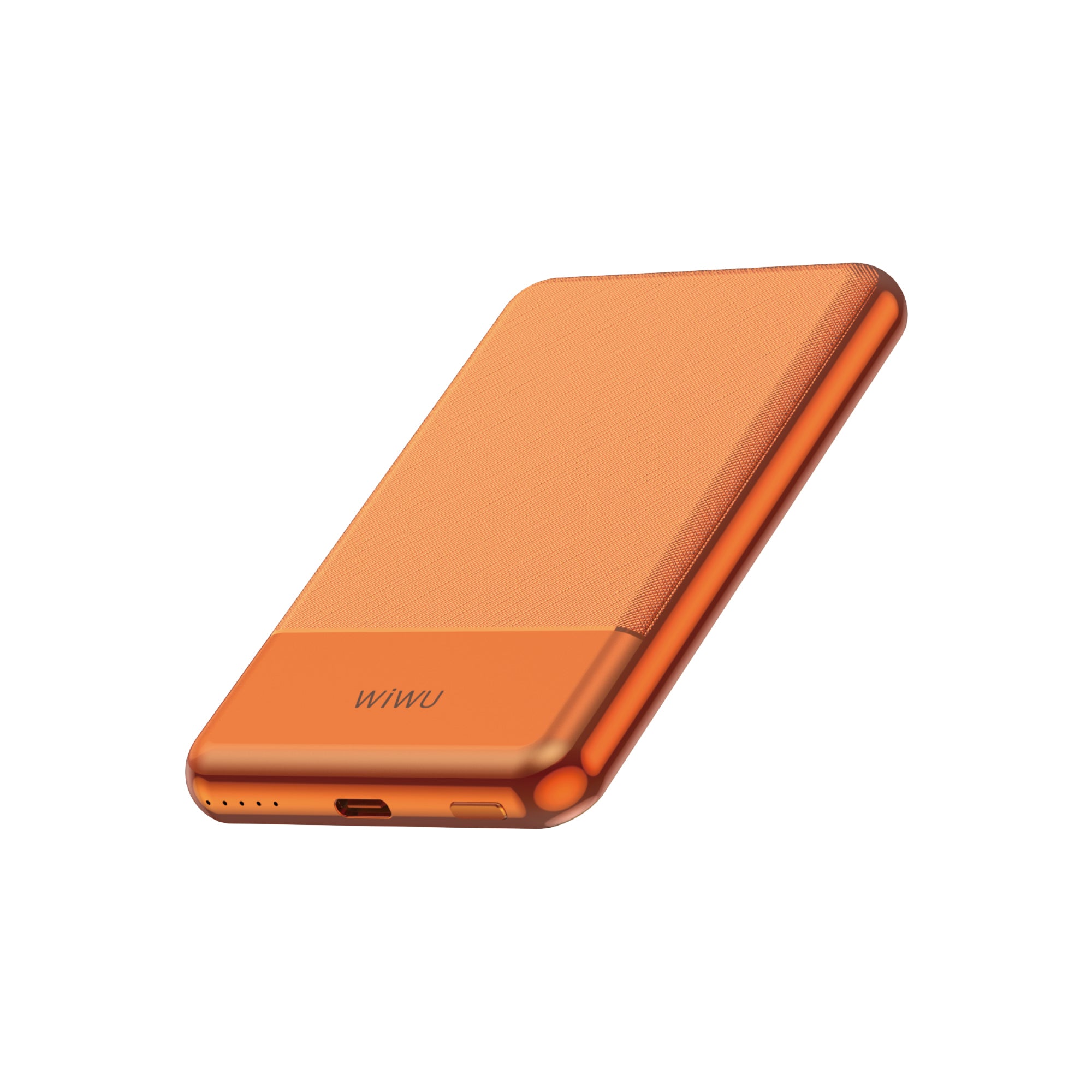Wiwu Wi-P088 LED Işık Göstergeli PD 20W Kablosuz Powerbank 5000mAh 15W Turuncu