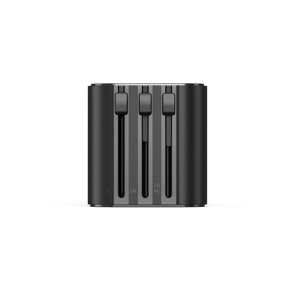 Wiwu Wi-UA005 Çoklu Universal TR/US/UK/AUS/EU Uyumlu Seyahat Şarj Adaptörü 2500W Siyah