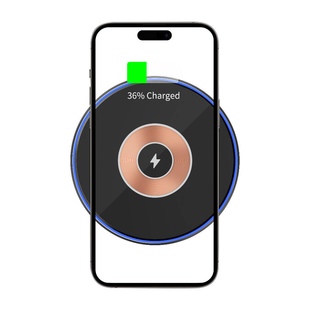 Wiwu Wi-W013 Quantus 15W Hızlı Şarj Özellikli Masaüstü Wireless Şarj Aleti Siyah