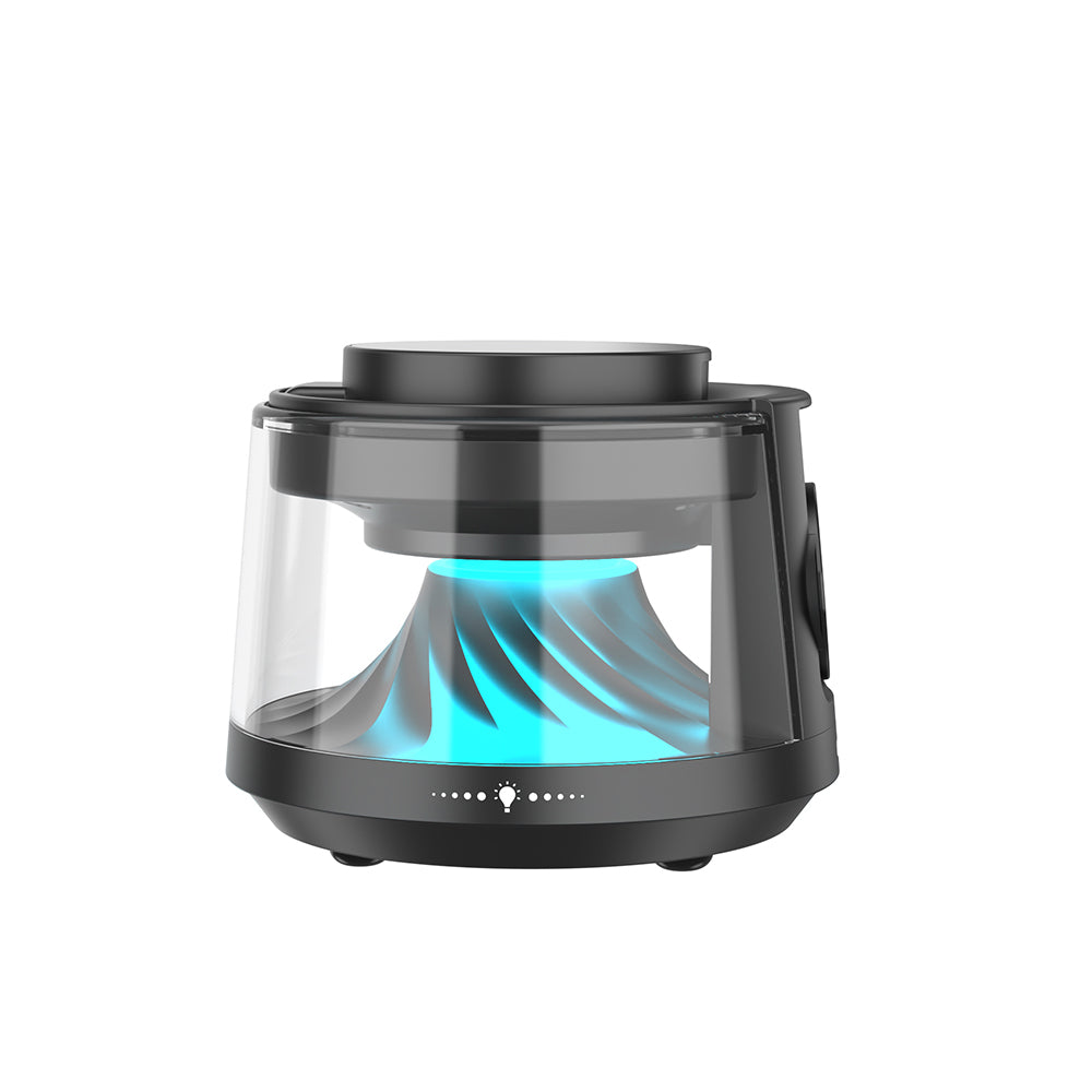 Wiwu Wi-W039 5in1 Kablosuz Şarj Standı Ambiyans Işıklı Bluetooth Speaker Hoparlör Özellikli 15W Siyah