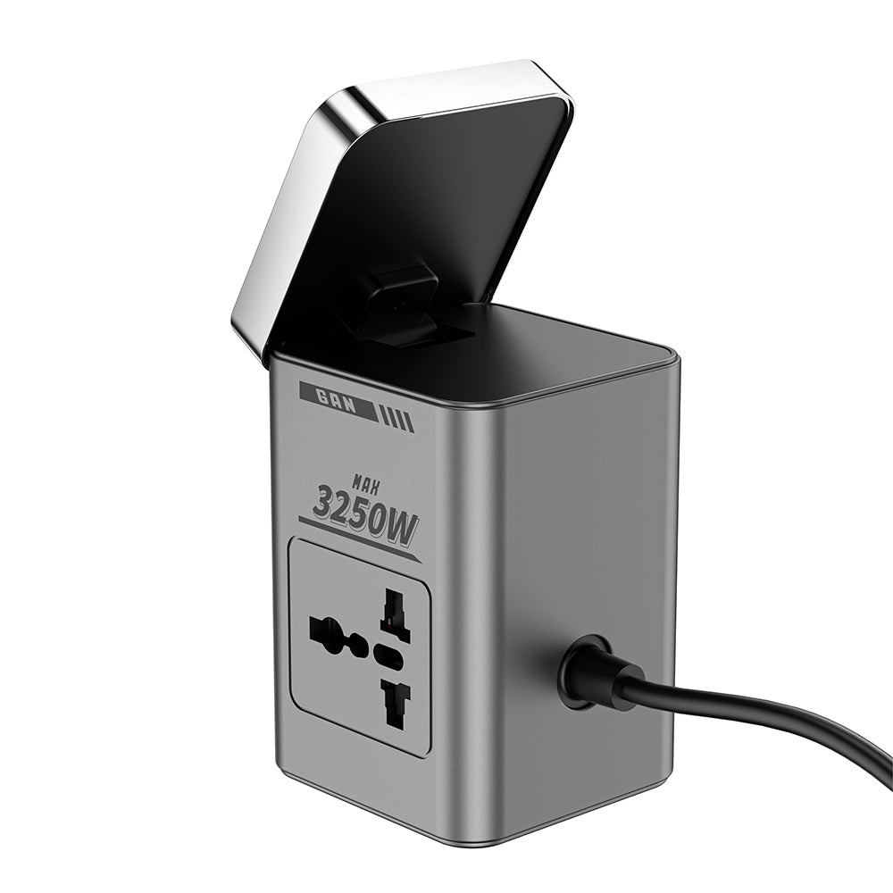 Wiwu Wi-W040 Telefon & Akıllı Saat & Kulaklık İçin GaN 65W 8in1 Şarj İstasyonu Gri