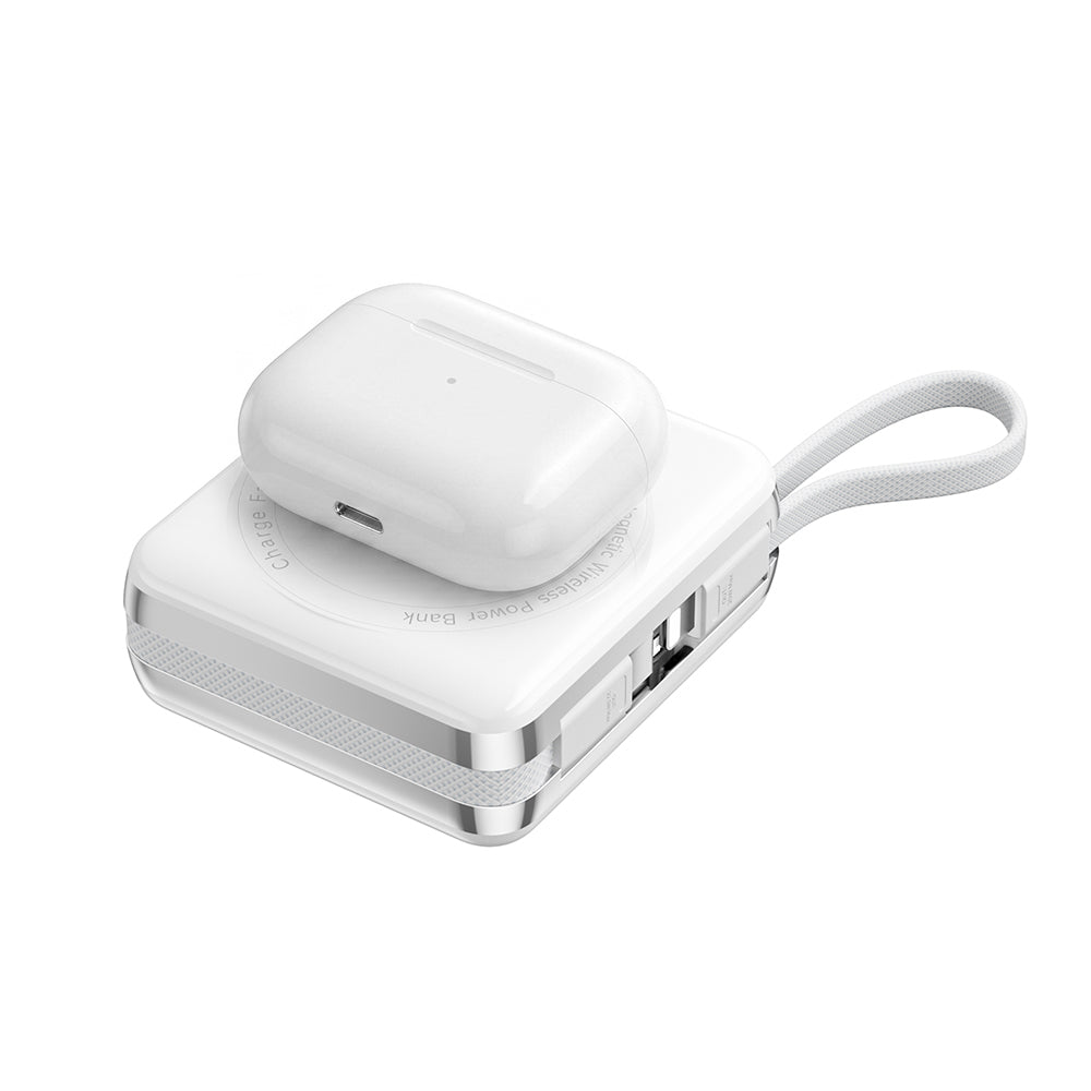 Wiwu XF17 Mag Plus Serisi M-safe Şarj Özellikli 3in1 15W Taşınabilir Powerbank 10.000mAh Beyaz