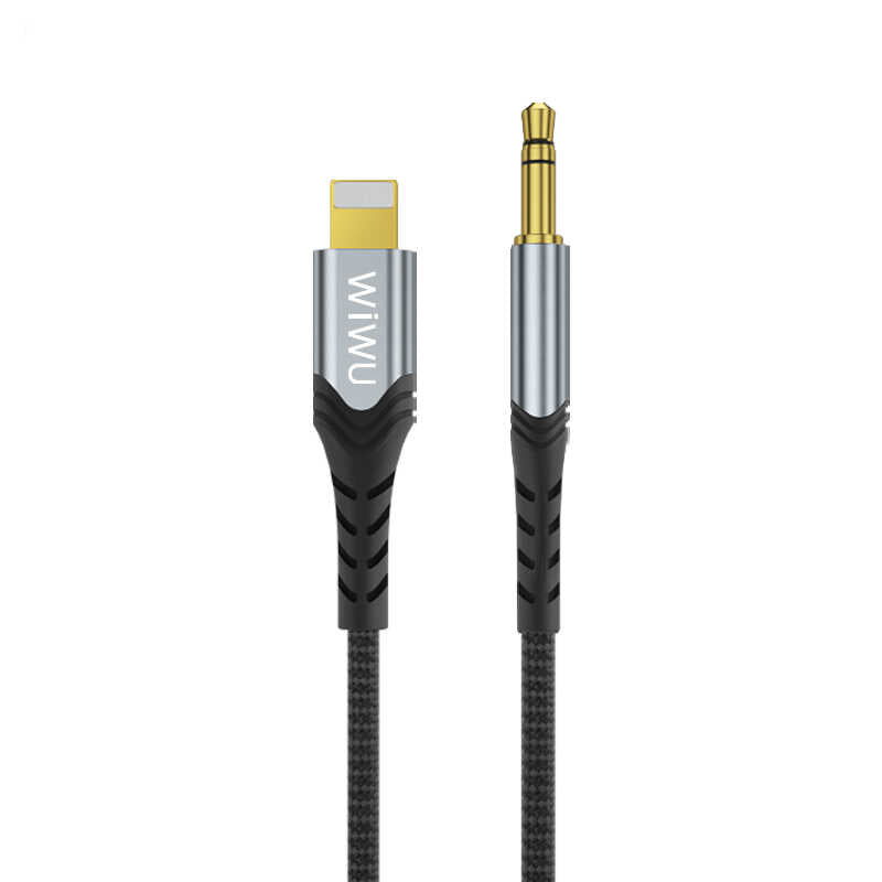Wiwu YP-02 Lightning To Aux Audio Kablo Siyah
