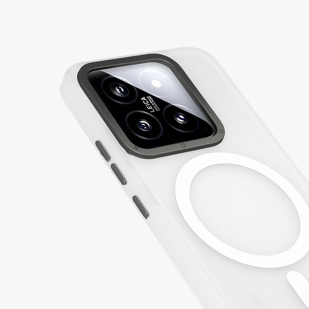 Xiaomi Mi 14 Kılıf Magsafe Şarj Özellikli Youngkit Hidden Sand Serisi Kılıf Beyaz