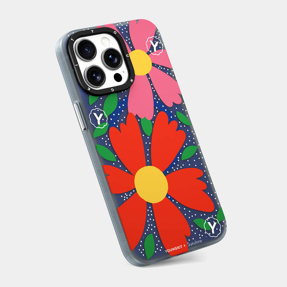 iPhone 15 Pro Max Kılıf Magsafe Şarj Özellikli Sunshine Tasarımlı Youngkit Colorful Serisi Kılıf Kırmızı