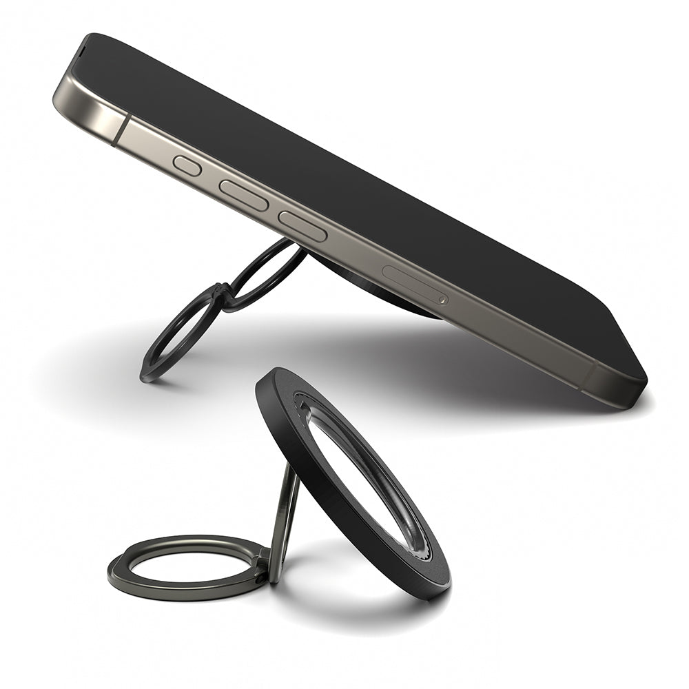 Youngkit Magnetik 360 Derece Dönebilen Double Ring Serisi Parmak Ring Stand Turuncu