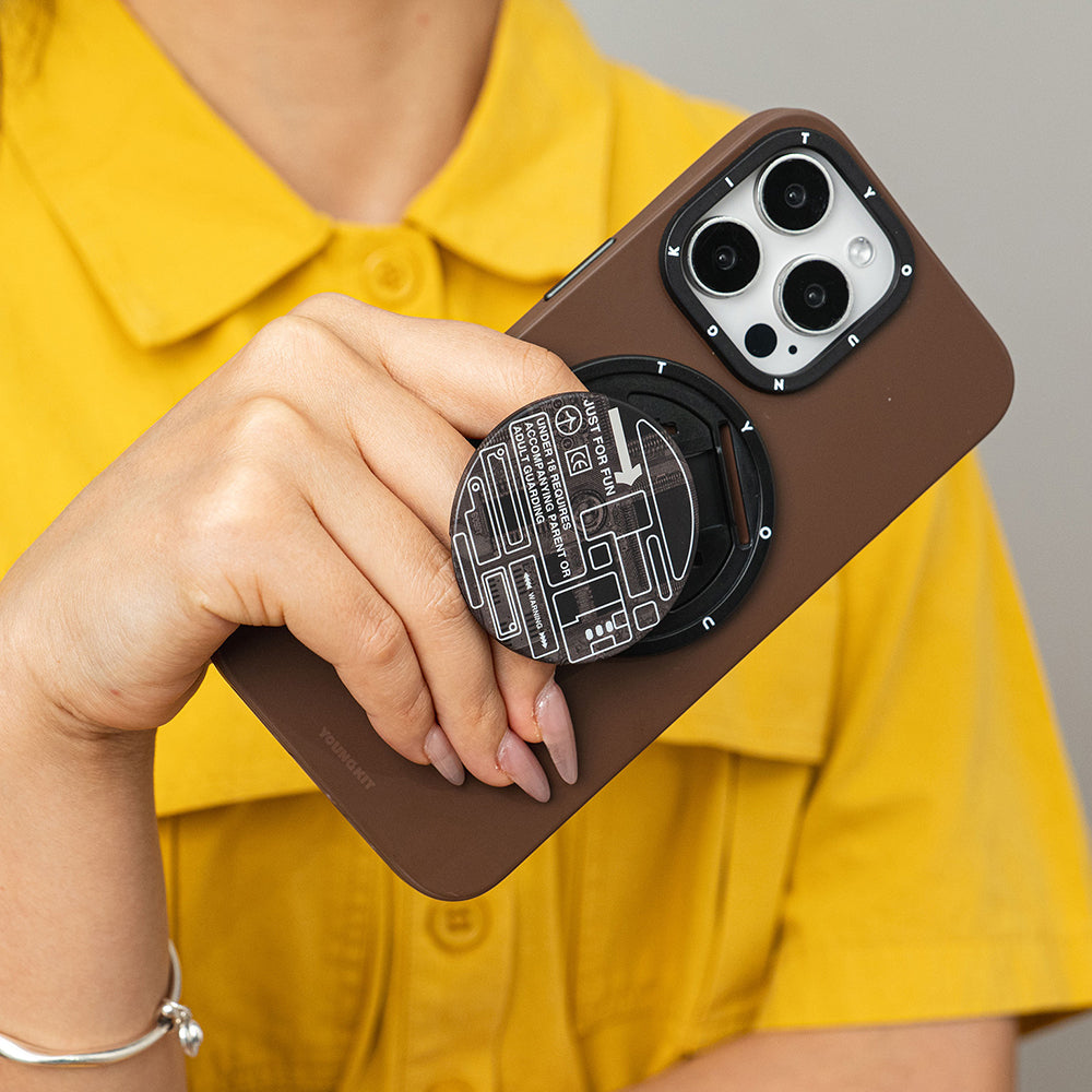 Youngkit Telefon ve Tabletler için Magnetik Ring Stand Beyaz