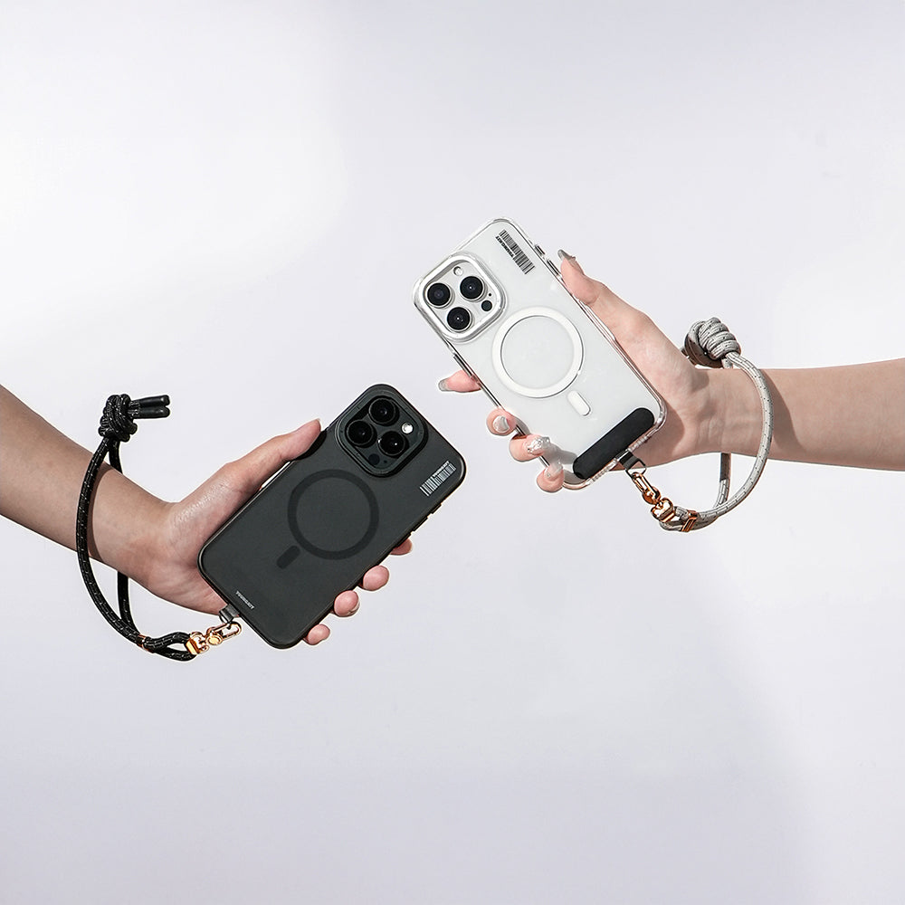 Youngkit YQ002 Yansıtıcı Şerit Desenli Cep Telefonu Bilek Askı İpi Kahverengi