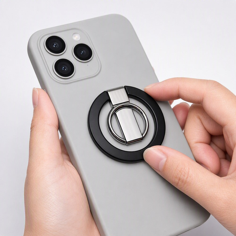 Zore Paris M1 Magnetik Ring Stand Telefon Tutucu Siyah