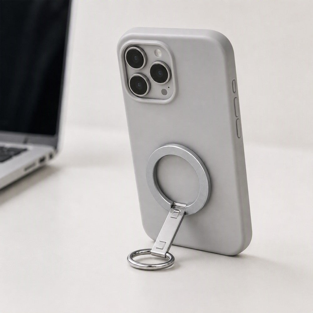 Zore Paris M1 Magnetik Ring Stand Telefon Tutucu Gümüş