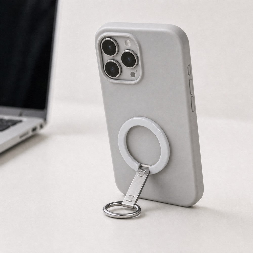 Zore Paris M1 Magnetik Ring Stand Telefon Tutucu Beyaz