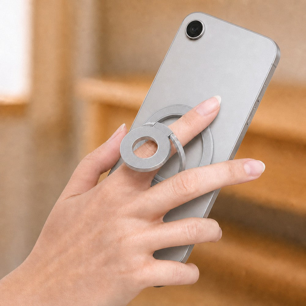 Zore Paris M102 Magnetik Ring Standlı Telefon Tutucu Gri