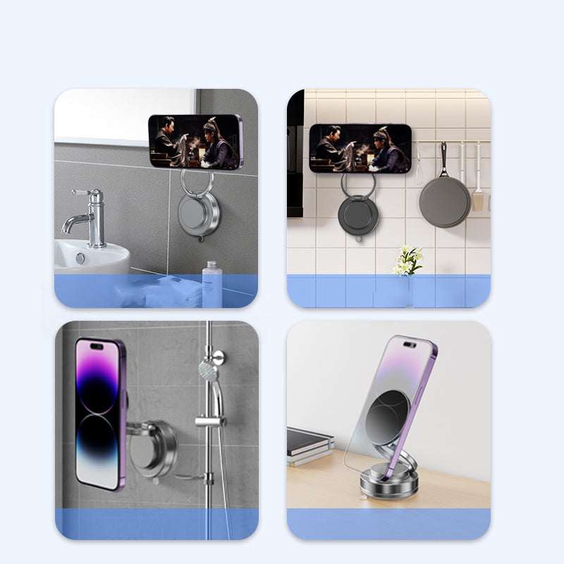 Zore T28 Vakum Özellikli 360 Derece Dönebilen Magnetik Telefon Tutucu Siyah